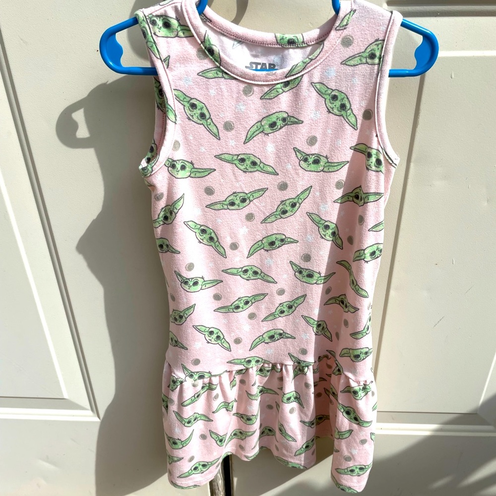 Star Wars, Baby Yoda, Pink, Sleeveless, Dress, Size 4T
